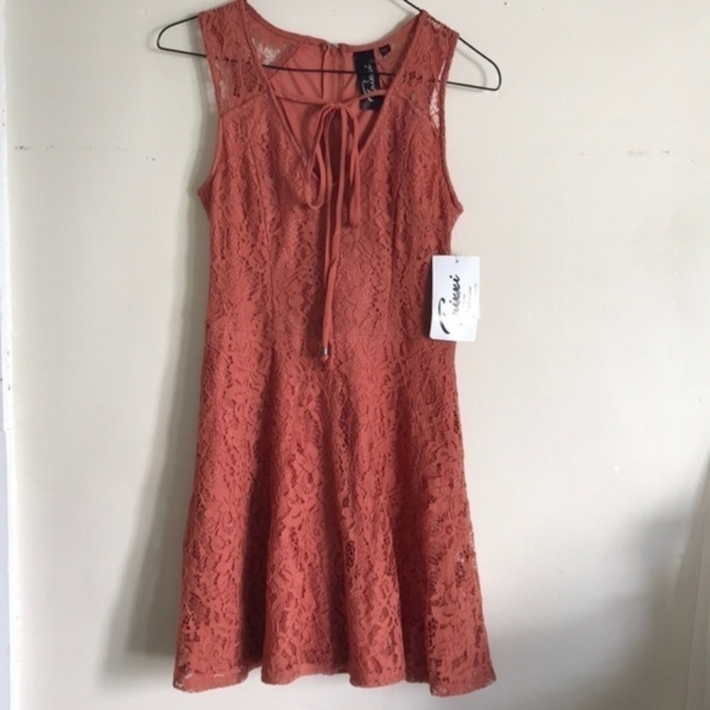 NWT Trixxi Salmon Lace Dress